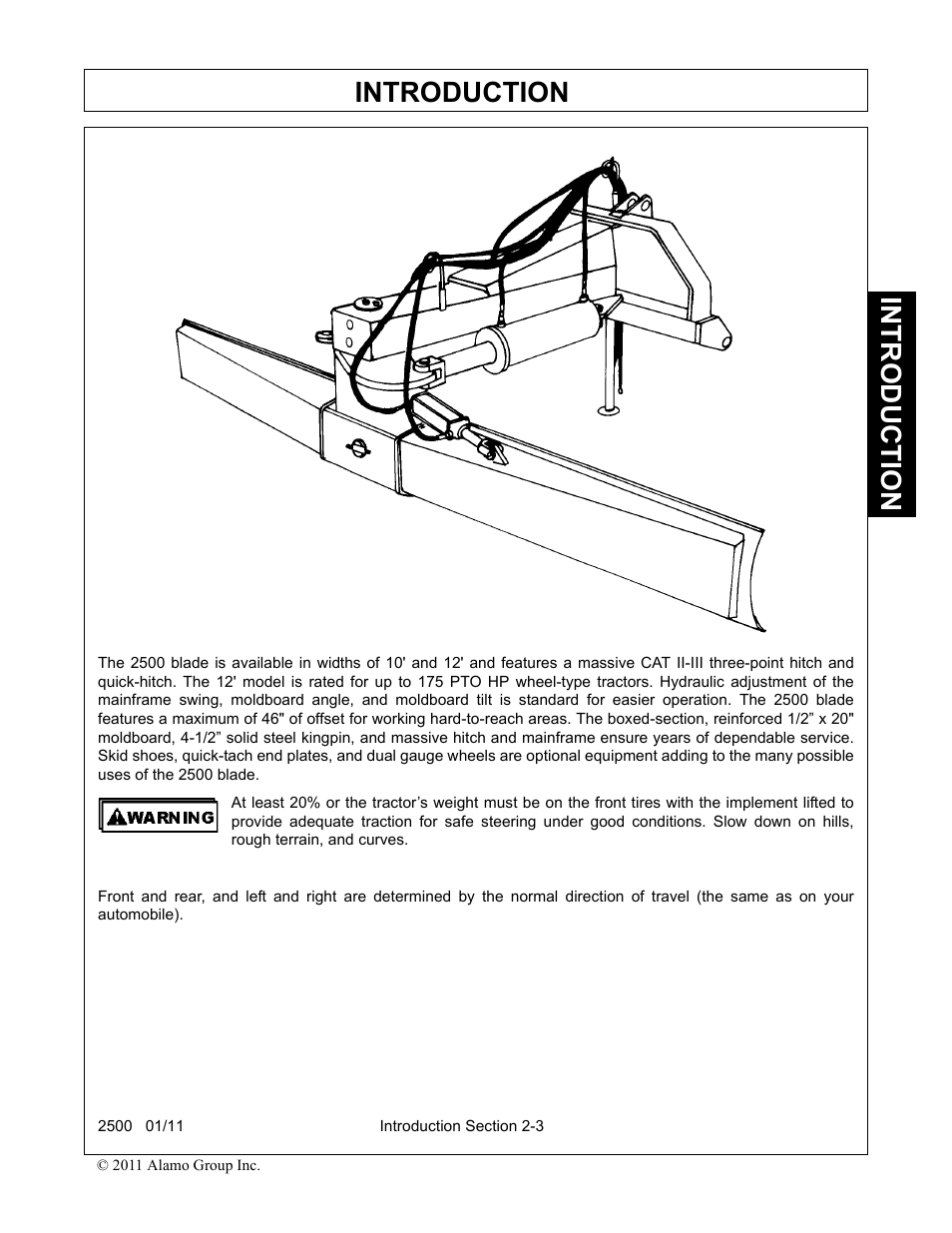 Introduction | Alamo 2500 User Manual | Page 23 / 60