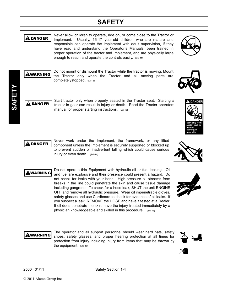 Safety | Alamo 2500 User Manual | Page 8 / 60