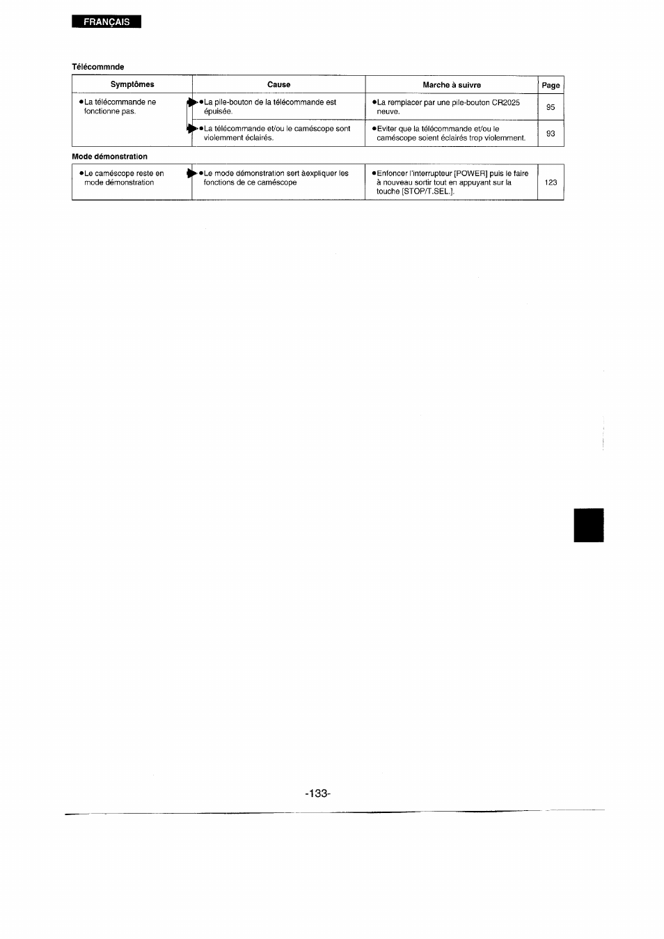 Français | Panasonic NVRX50EG User Manual | Page 133 / 136