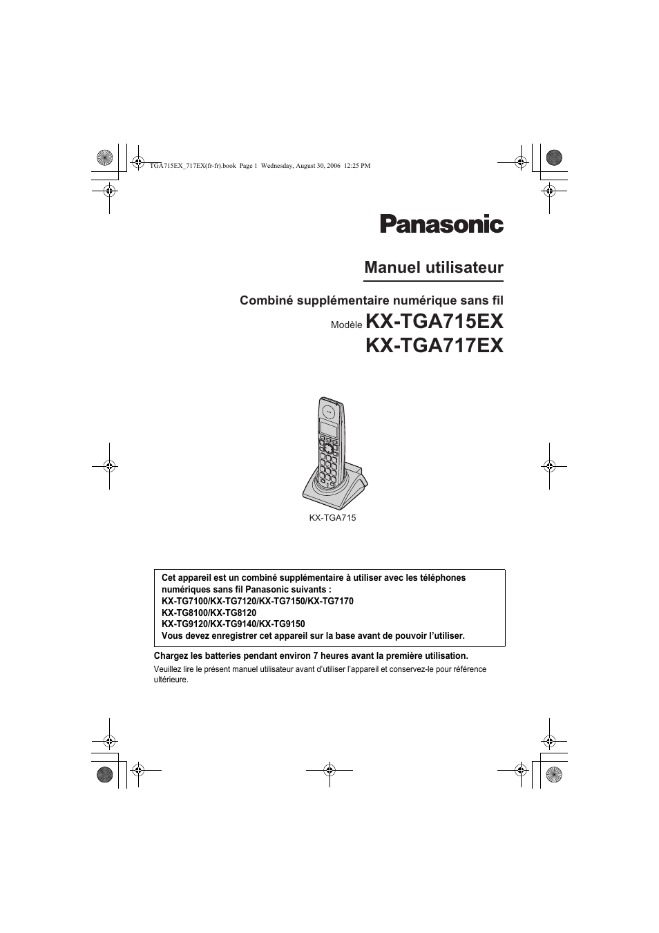 Kx-tga715ex, Kx-tga717ex, Manuel utilisateur | Panasonic KXTGA717EX User Manual | Page 53 / 80