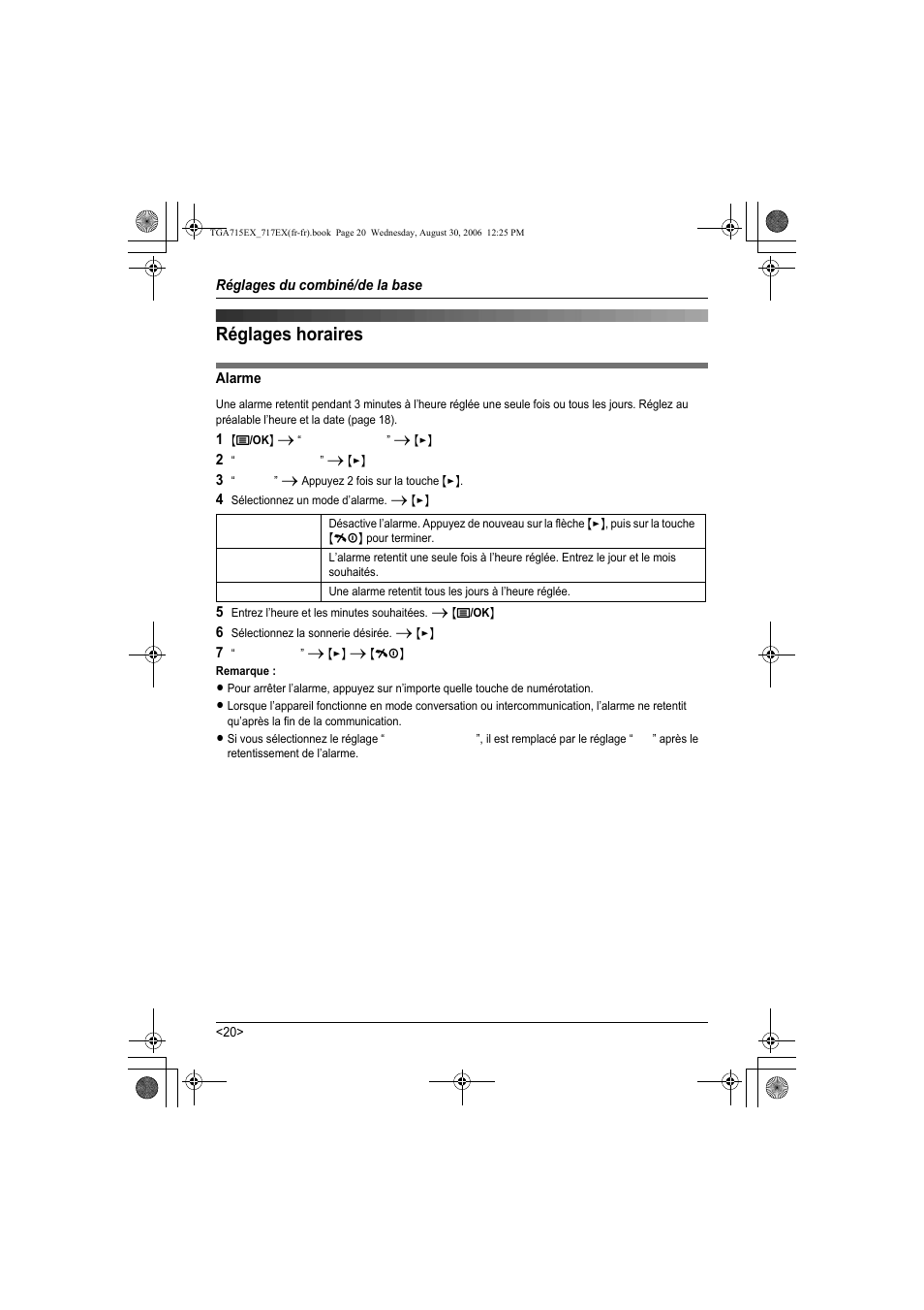 Réglages horaires | Panasonic KXTGA717EX User Manual | Page 72 / 80