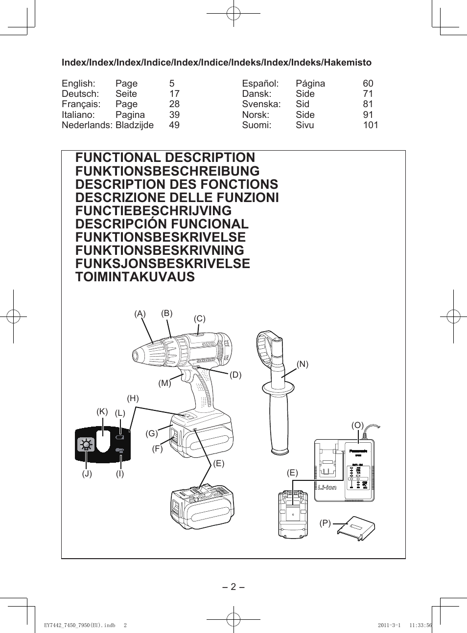 Panasonic EY7950 User Manual | Page 2 / 112