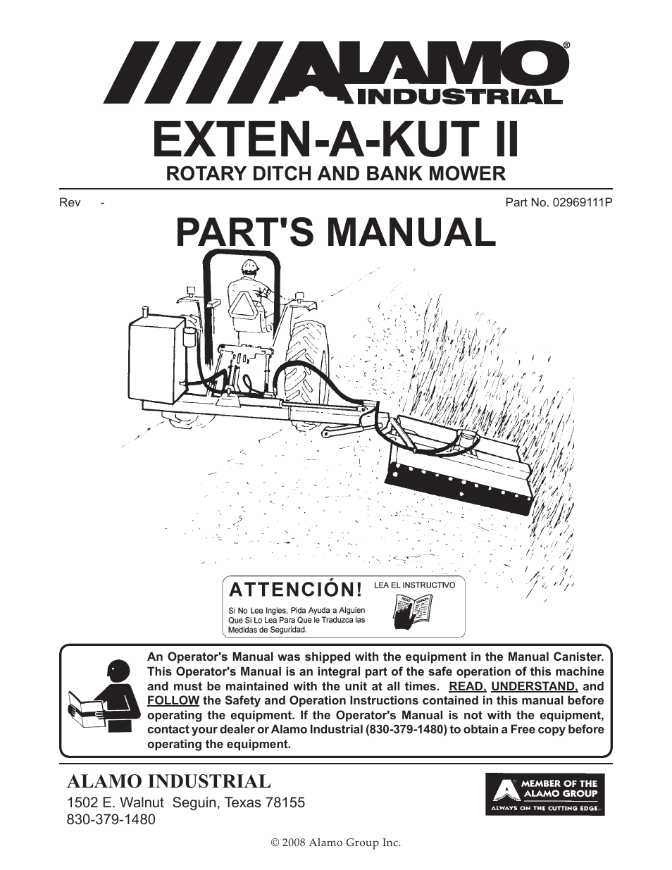 Alamo EXTEN-A-KUT II 02969111P User Manual | 48 pages