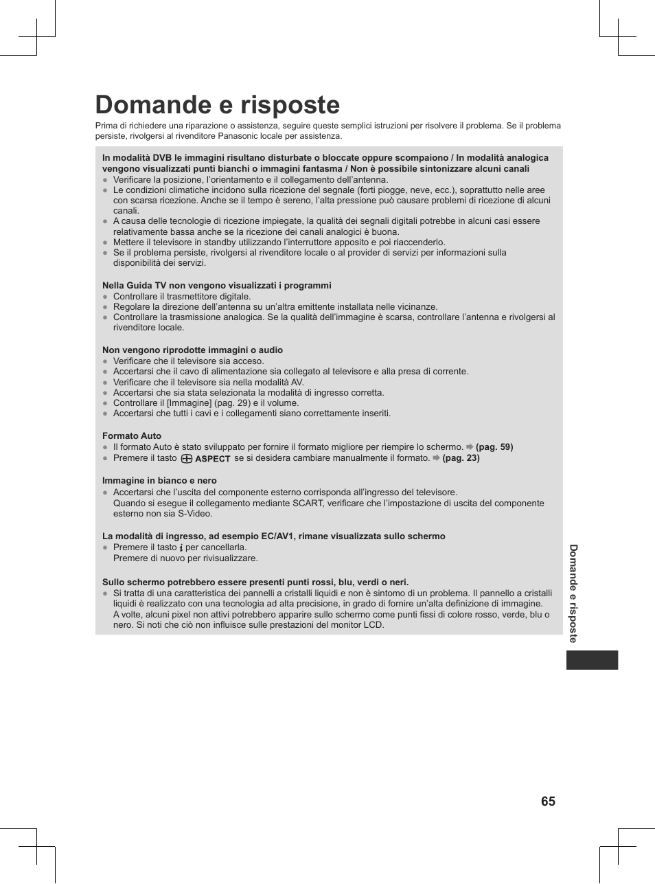 Domande e risposte | Panasonic TX32AW404 User Manual | Page 137 / 288