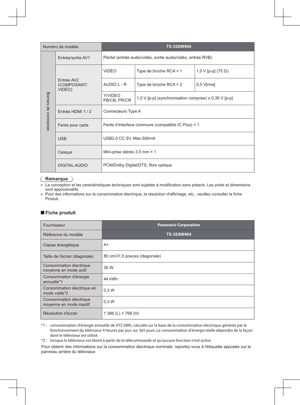 Panasonic TX32AW404 User Manual | Page 214 / 288