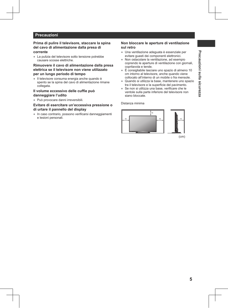 Precauzioni | Panasonic TX32AW404 User Manual | Page 77 / 288