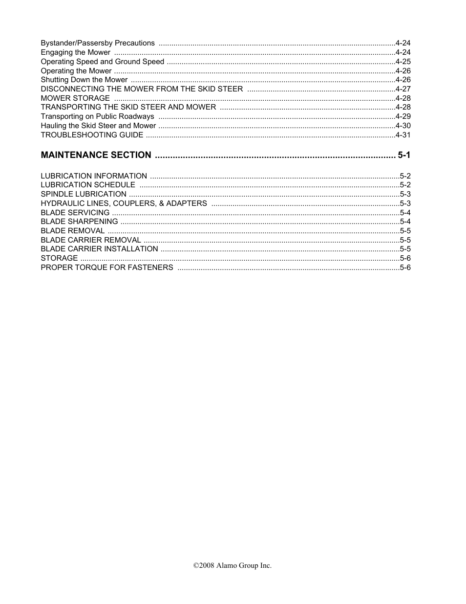 Alamo SL60 User Manual | Page 6 / 126