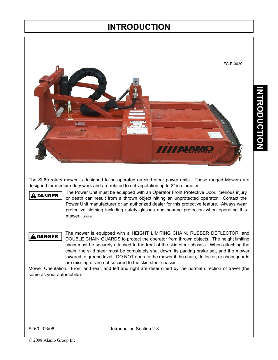 Introduction | Alamo SL60 User Manual | Page 77 / 126