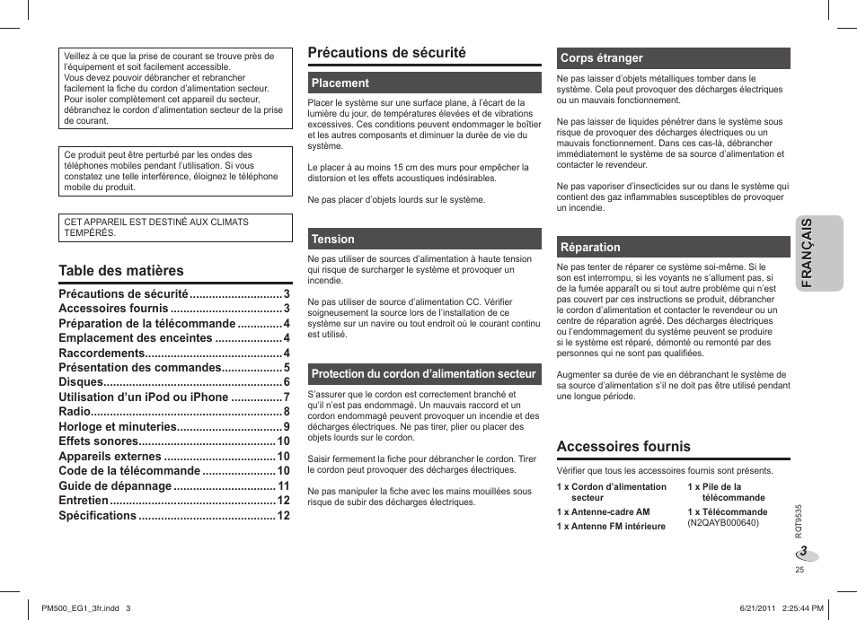 Panasonic SCPM500 User Manual | Page 25 / 80