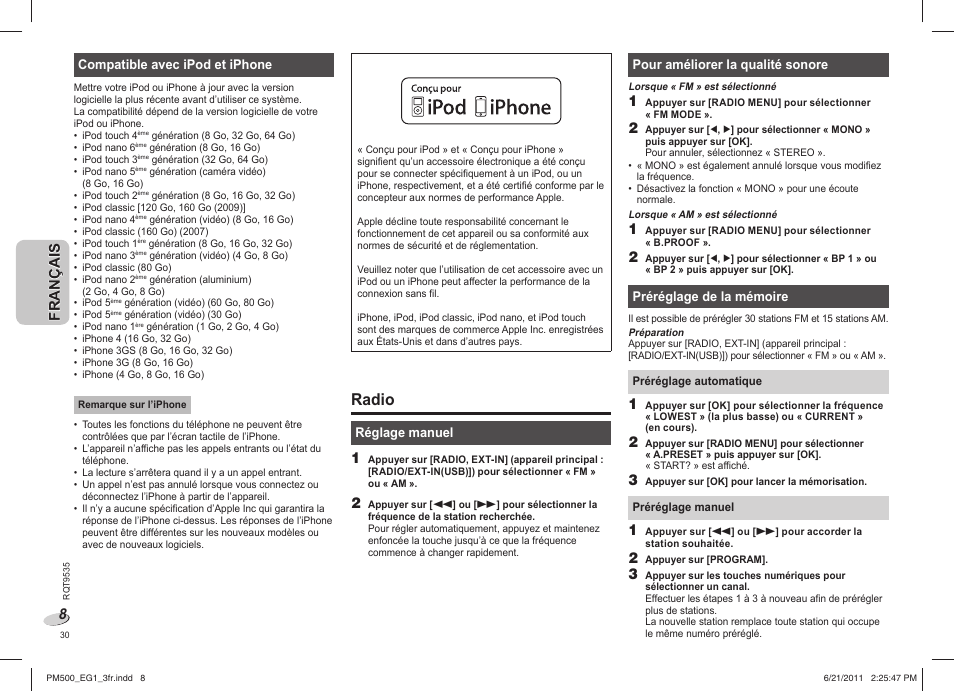 Radio | Panasonic SCPM500 User Manual | Page 30 / 80