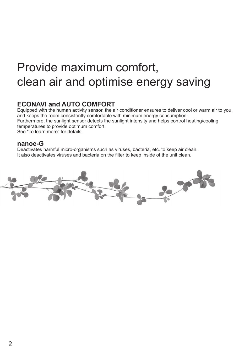Panasonic CUE28PKE User Manual | Page 2 / 64