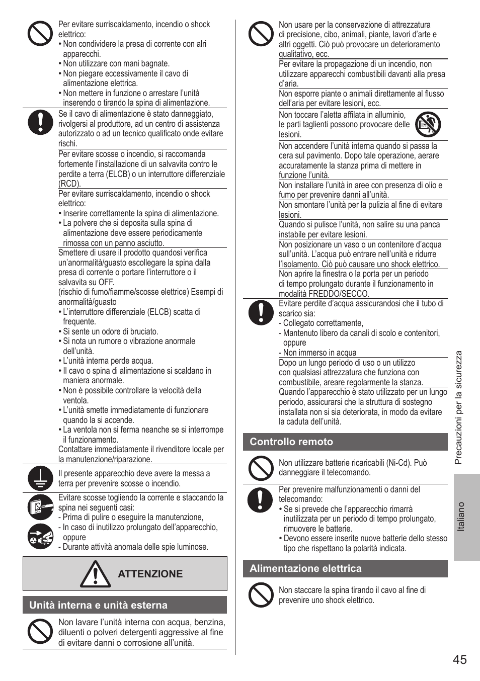 Panasonic CUE28PKE User Manual | Page 45 / 64