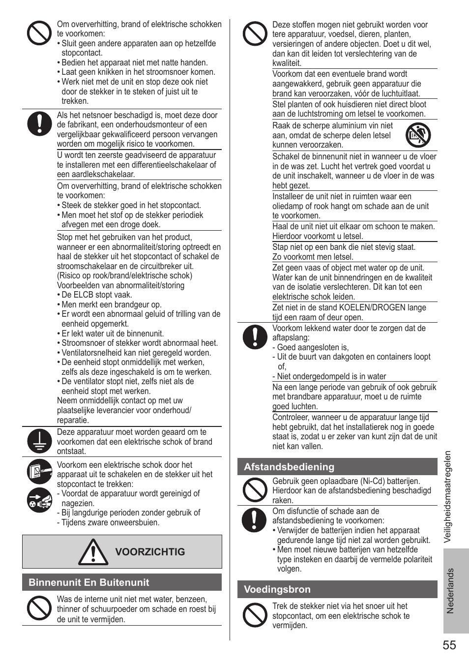 Panasonic CUE28PKE User Manual | Page 55 / 64