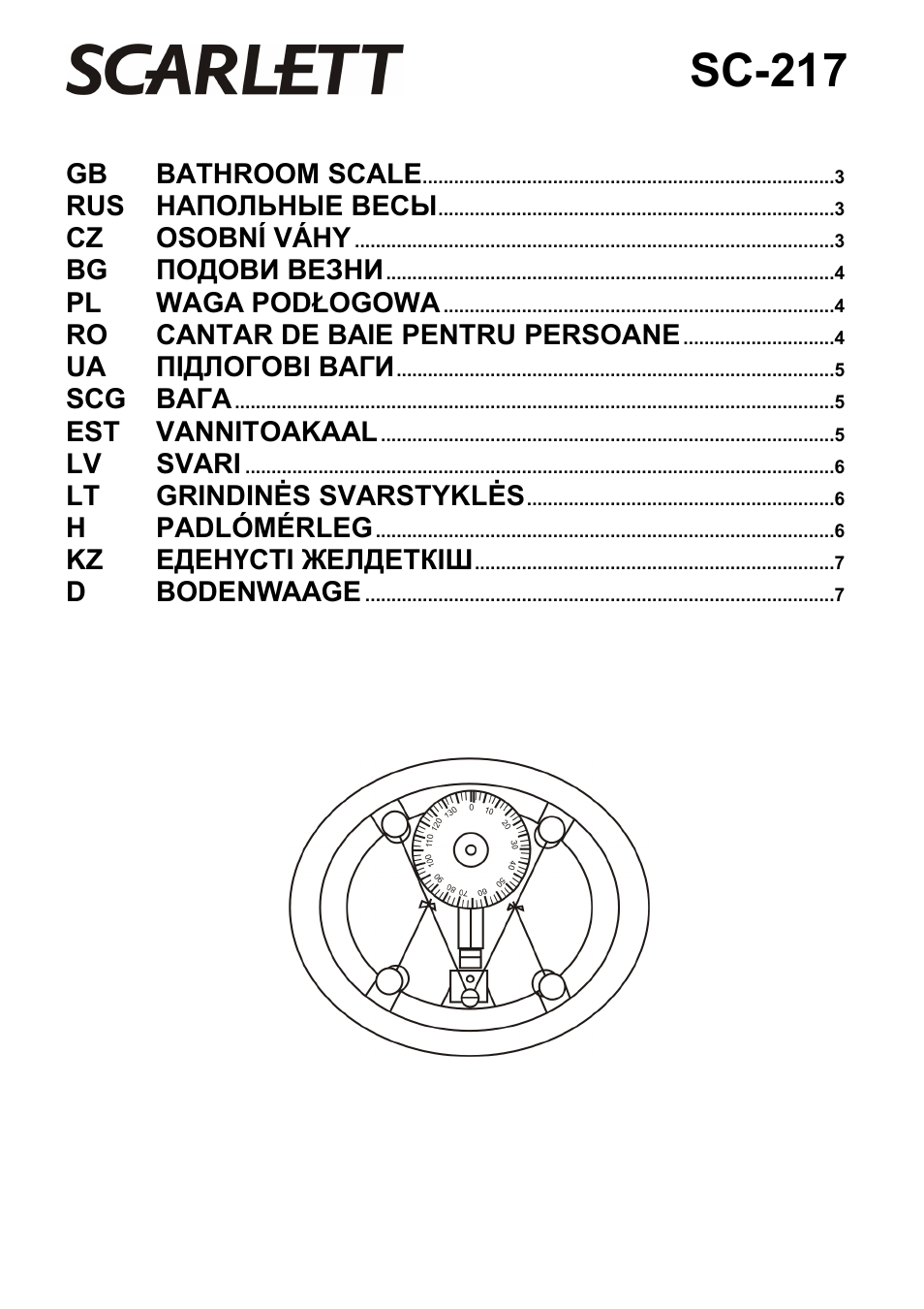 Scarlett SC-217 User Manual | 7 pages