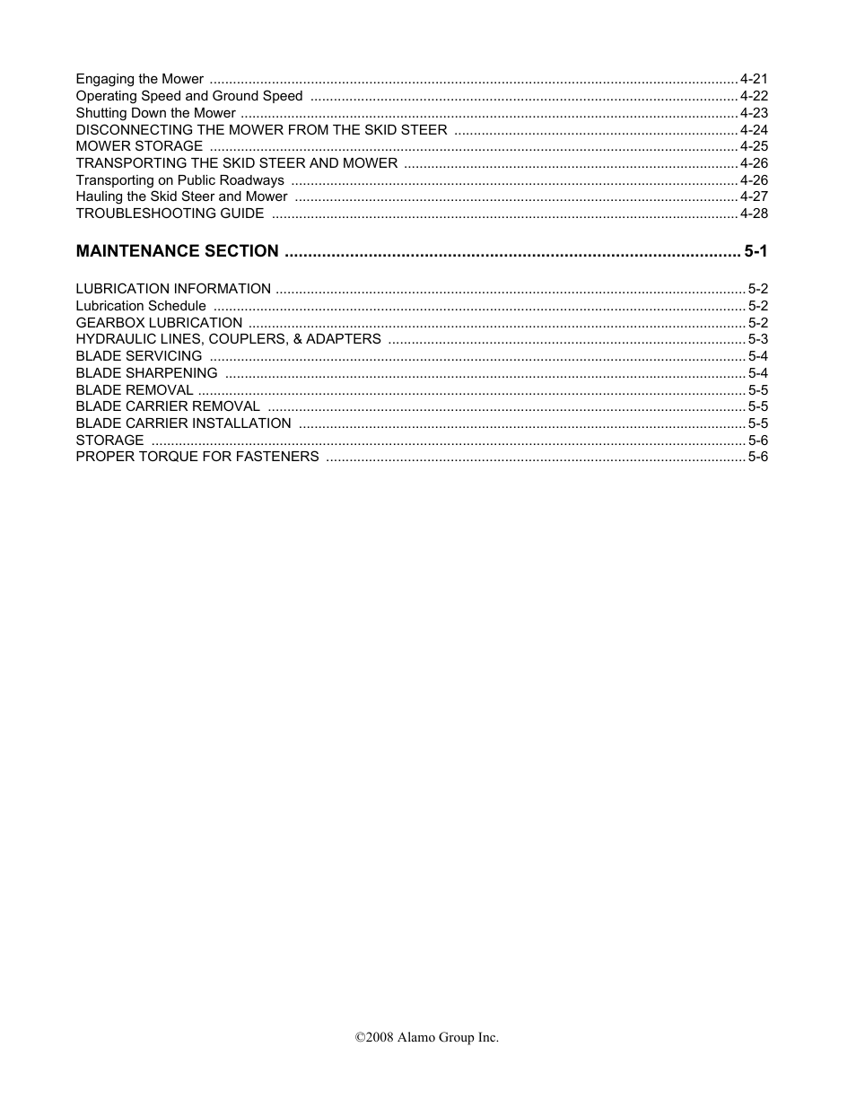 Alamo SL72 User Manual | Page 6 / 122