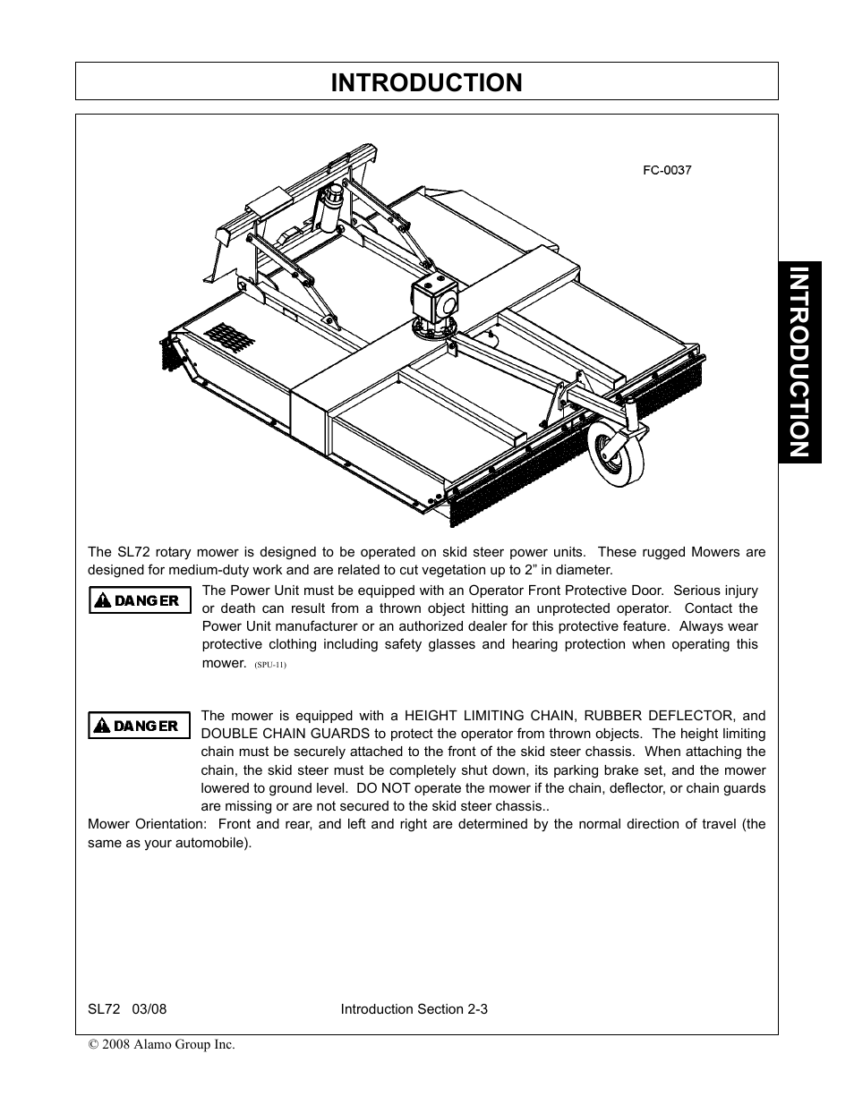 Introduction | Alamo SL72 User Manual | Page 75 / 122