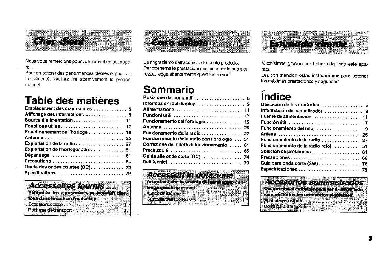 Panasonic RFB33 User Manual | Page 3 / 79