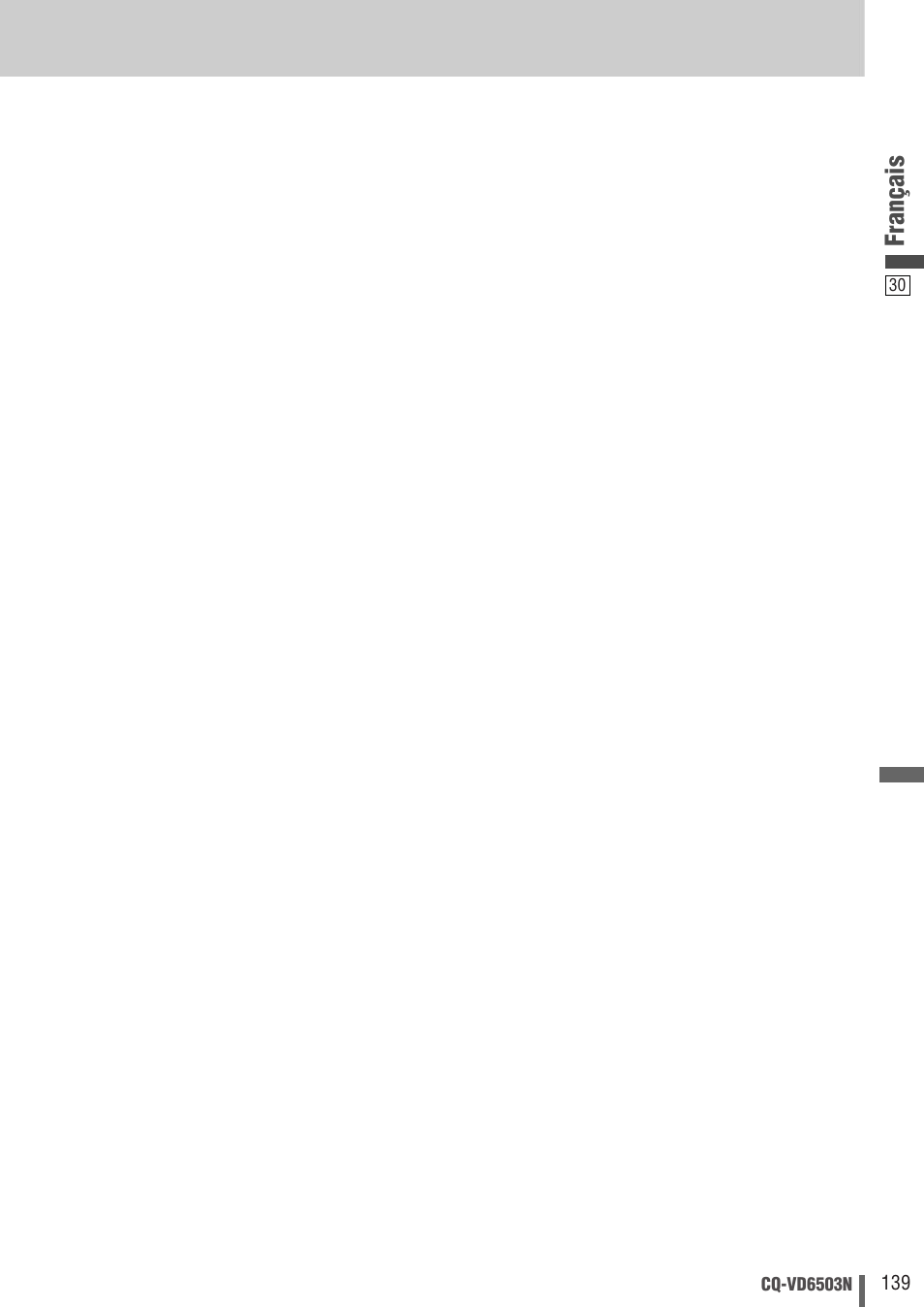 Français | Panasonic CQVD6503N User Manual | Page 31 / 100