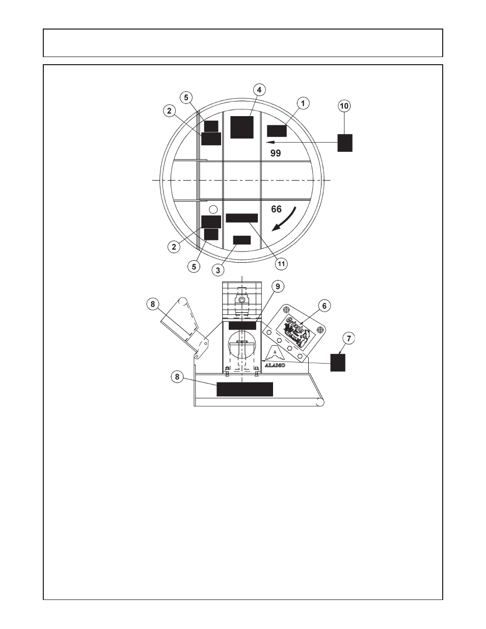 Decal location, Safety | Alamo 66 User Manual | Page 20 / 50