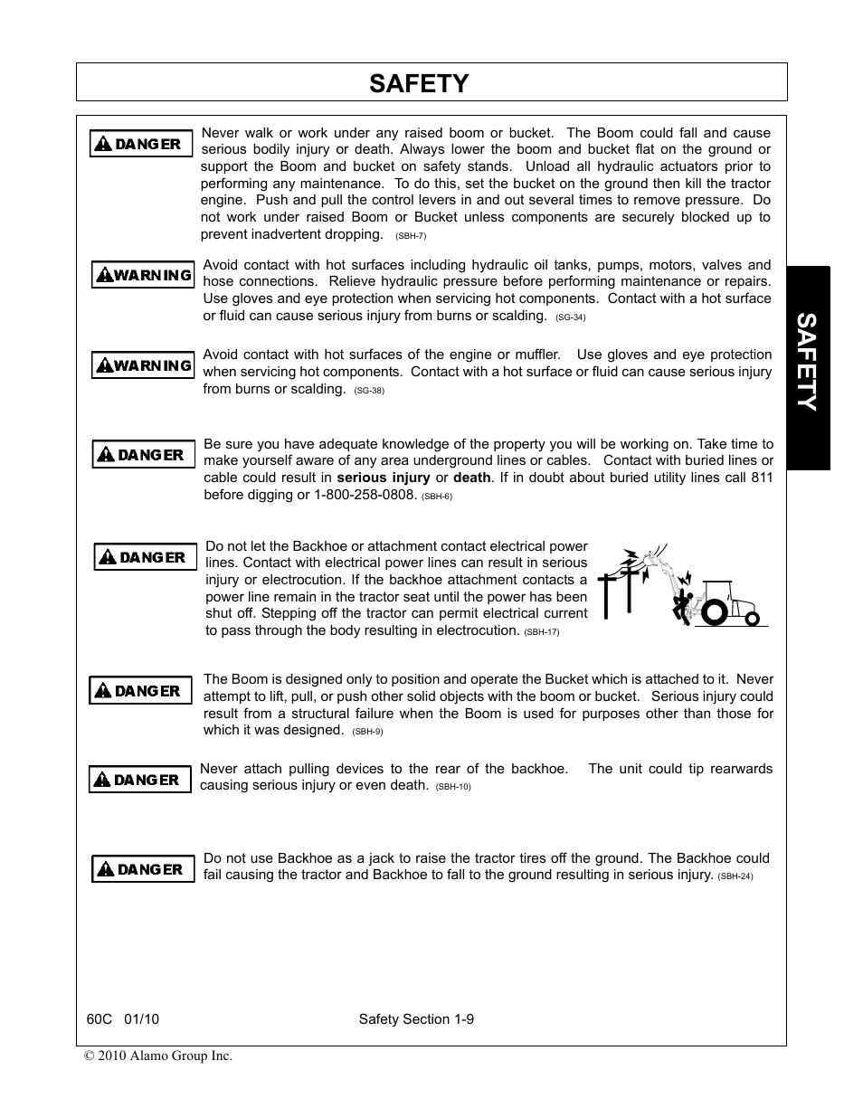 Safety | Alamo 60C User Manual | Page 13 / 74