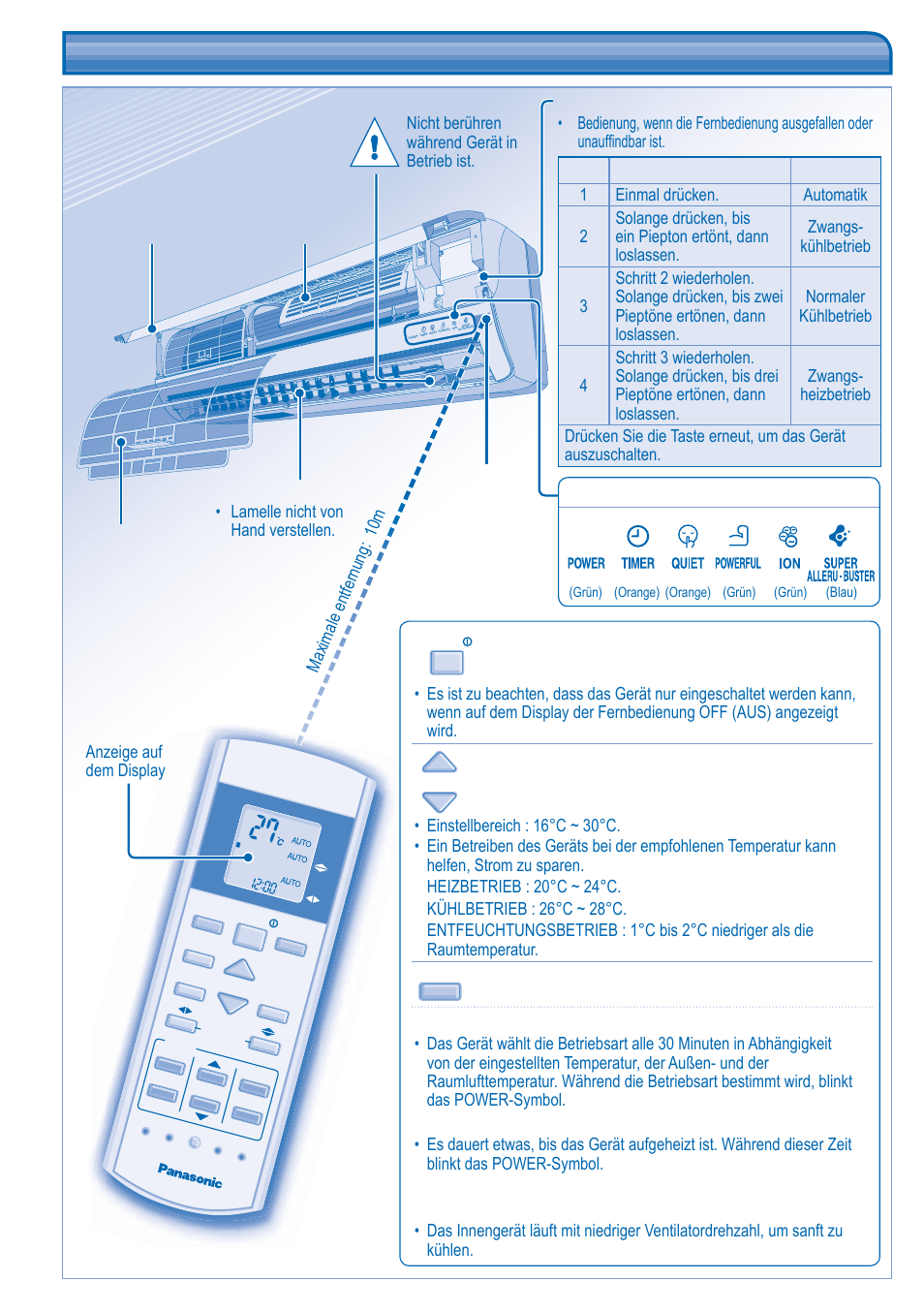Produktübersicht und bedienung | Panasonic KITE21JD3EA User Manual | Page 22 / 56