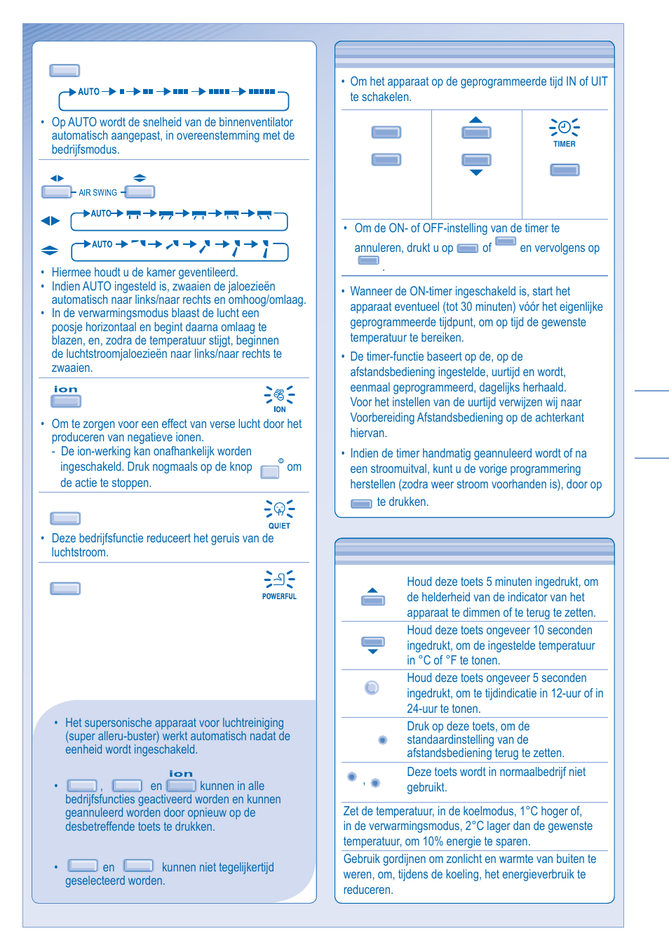 Nederlands de timer instellen de timer instellen, Optionele intstellingen optionele intstellingen | Panasonic KITE21JD3EA User Manual | Page 35 / 56