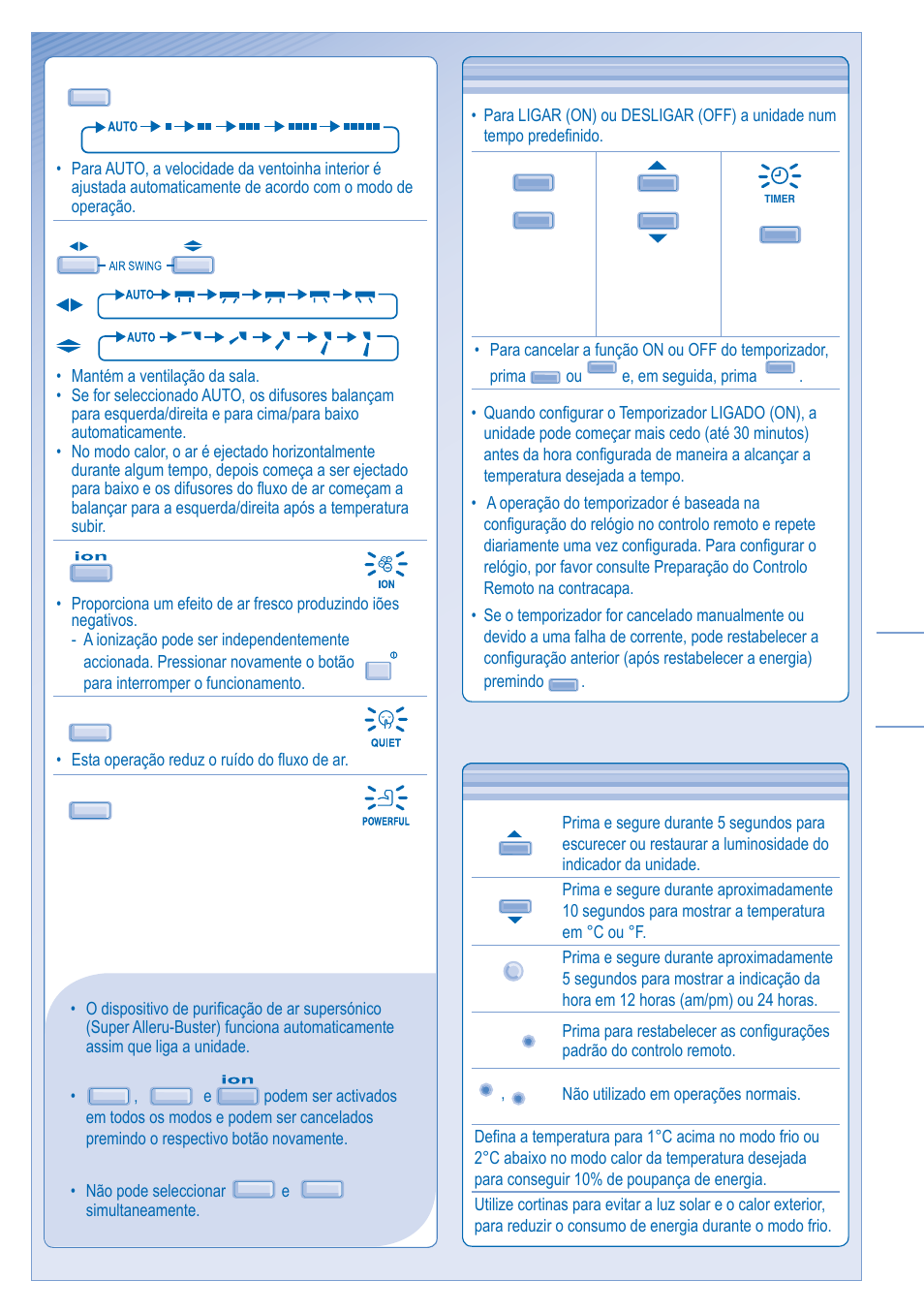 Configurações opcionais configurações opcionais | Panasonic KITE21JD3EA User Manual | Page 41 / 56