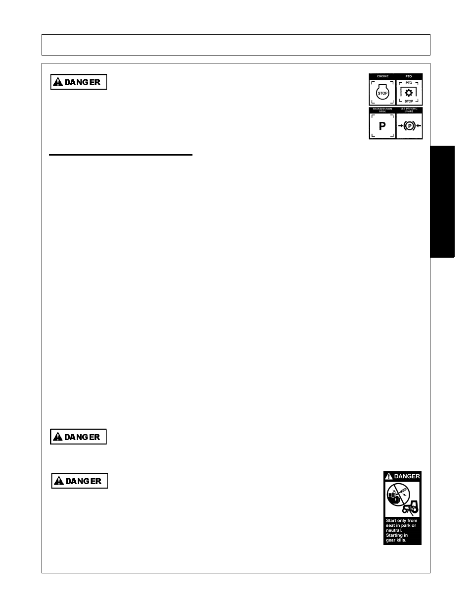 Starting the tractor, Starting the tractor -7, Operation | Opera t ion | Alamo FC-0001 User Manual | Page 105 / 178