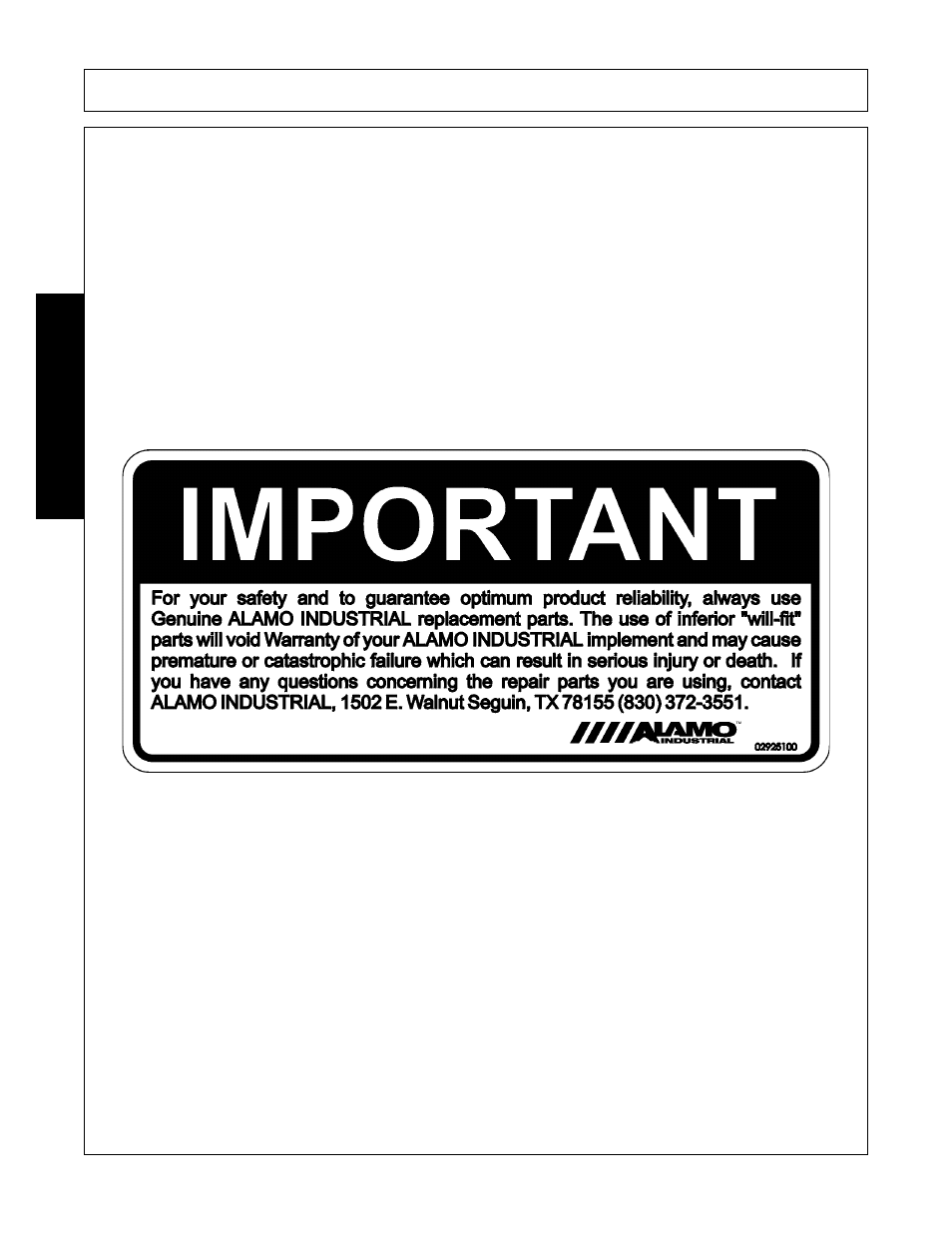 Introduction, Attention owner/operator | Alamo FC-0001 User Manual | Page 98 / 178
