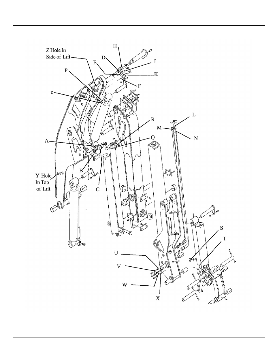 Hyd hose routing - boom - 24 ft boom | Alamo Maverick 02981992P User Manual | Page 134 / 176