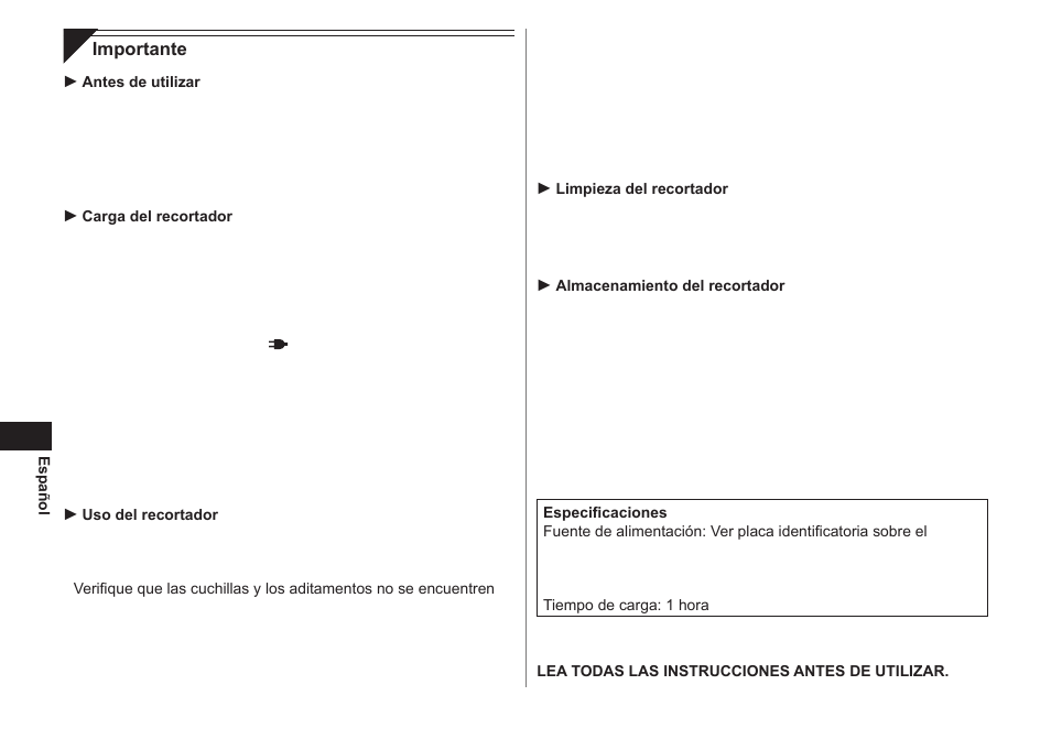 Panasonic ER1511 User Manual | Page 30 / 104