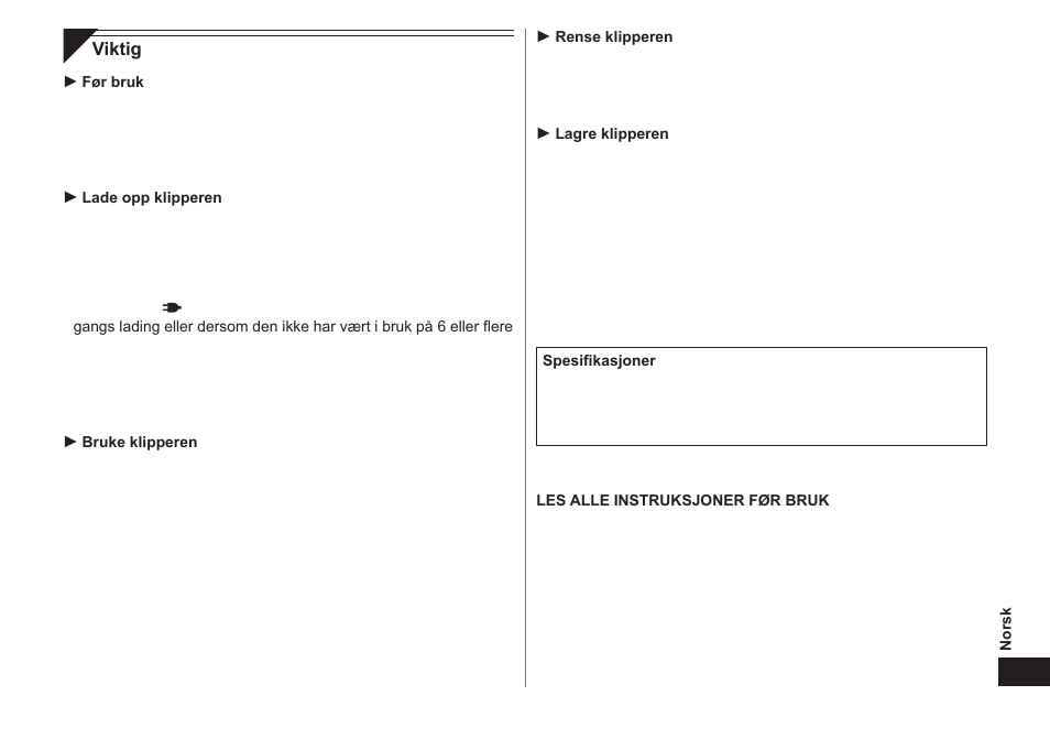 Panasonic ER1511 User Manual | Page 45 / 104