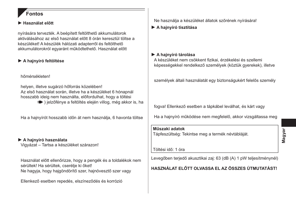 Panasonic ER1511 User Manual | Page 75 / 104