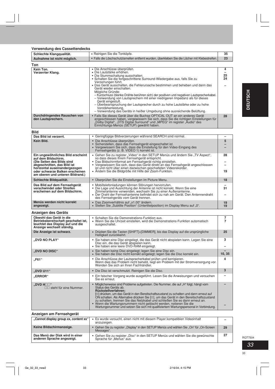 Panasonic SCPM39D User Manual | Page 33 / 104