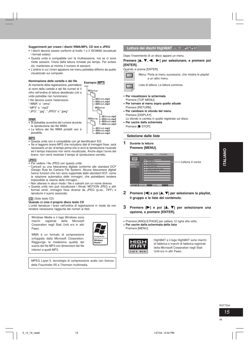Panasonic SCPM39D User Manual | Page 49 / 104