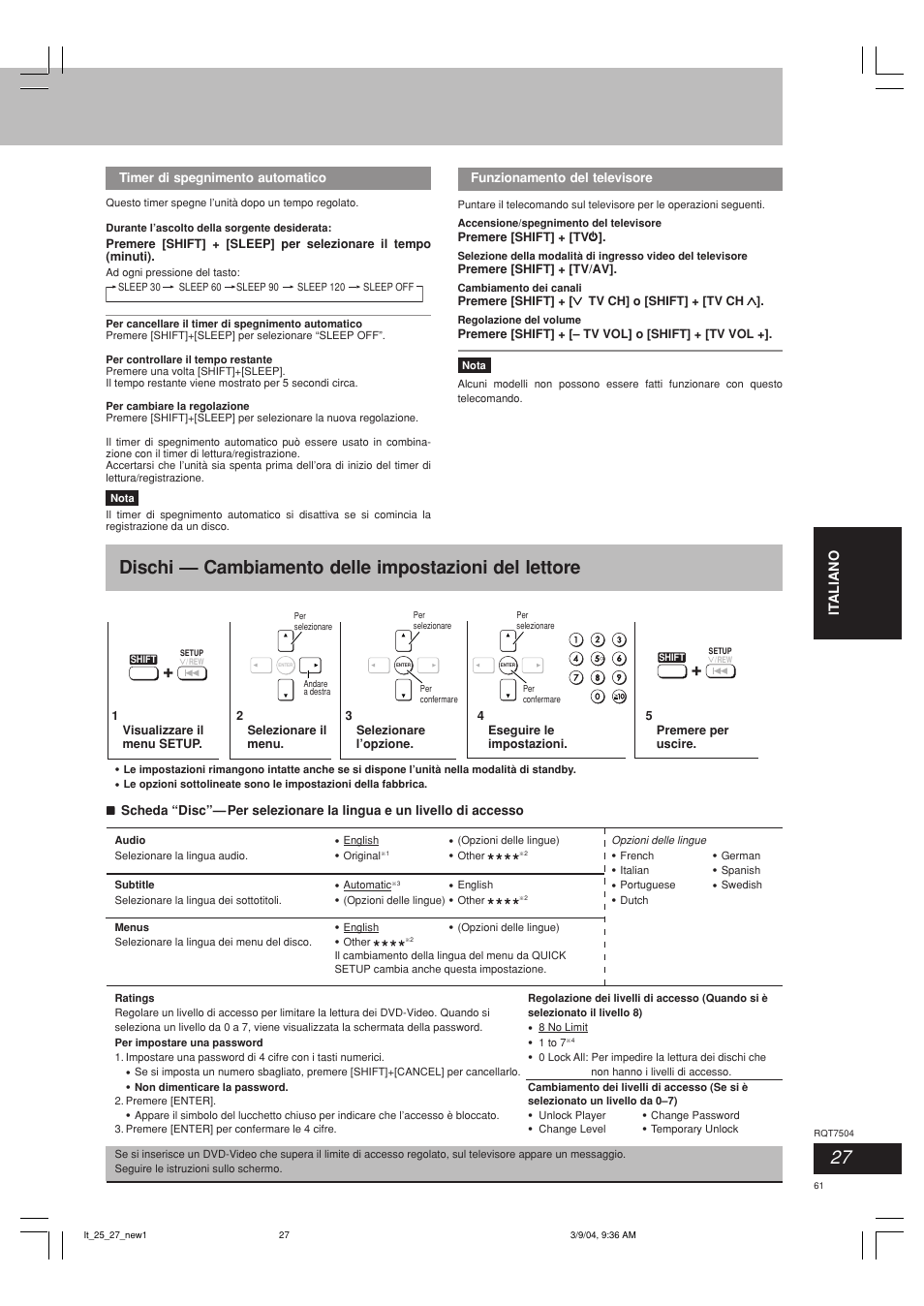 Panasonic SCPM39D User Manual | Page 61 / 104