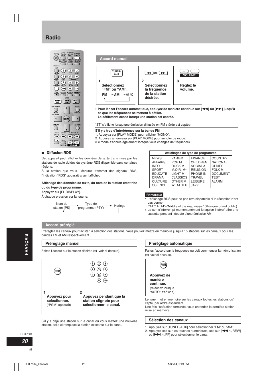 Radio | Panasonic SCPM39D User Manual | Page 88 / 104