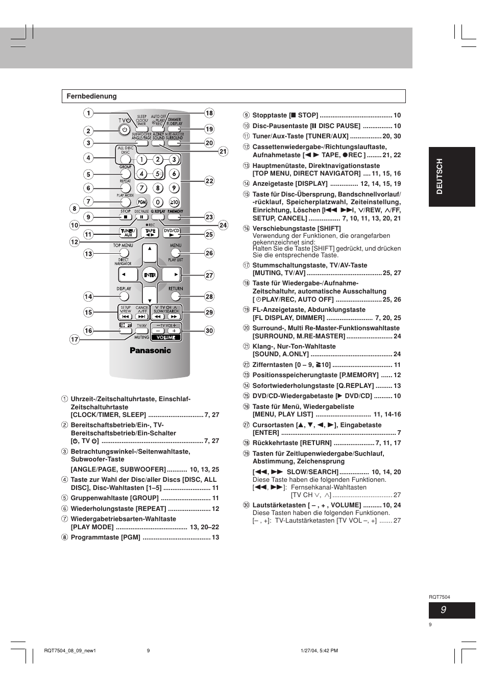 Panasonic SCPM39D User Manual | Page 9 / 104