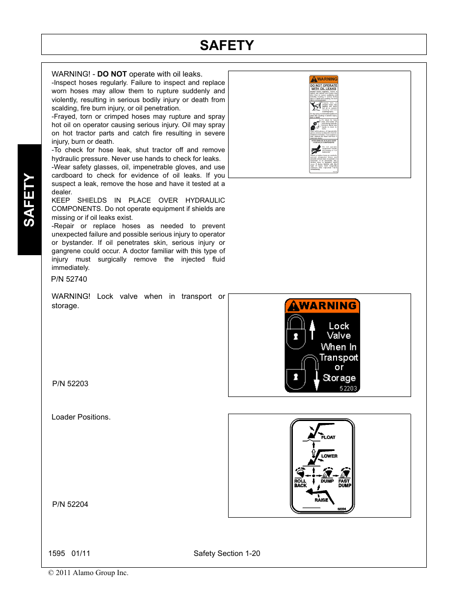 Safety | Alamo 1595 User Manual | Page 24 / 102