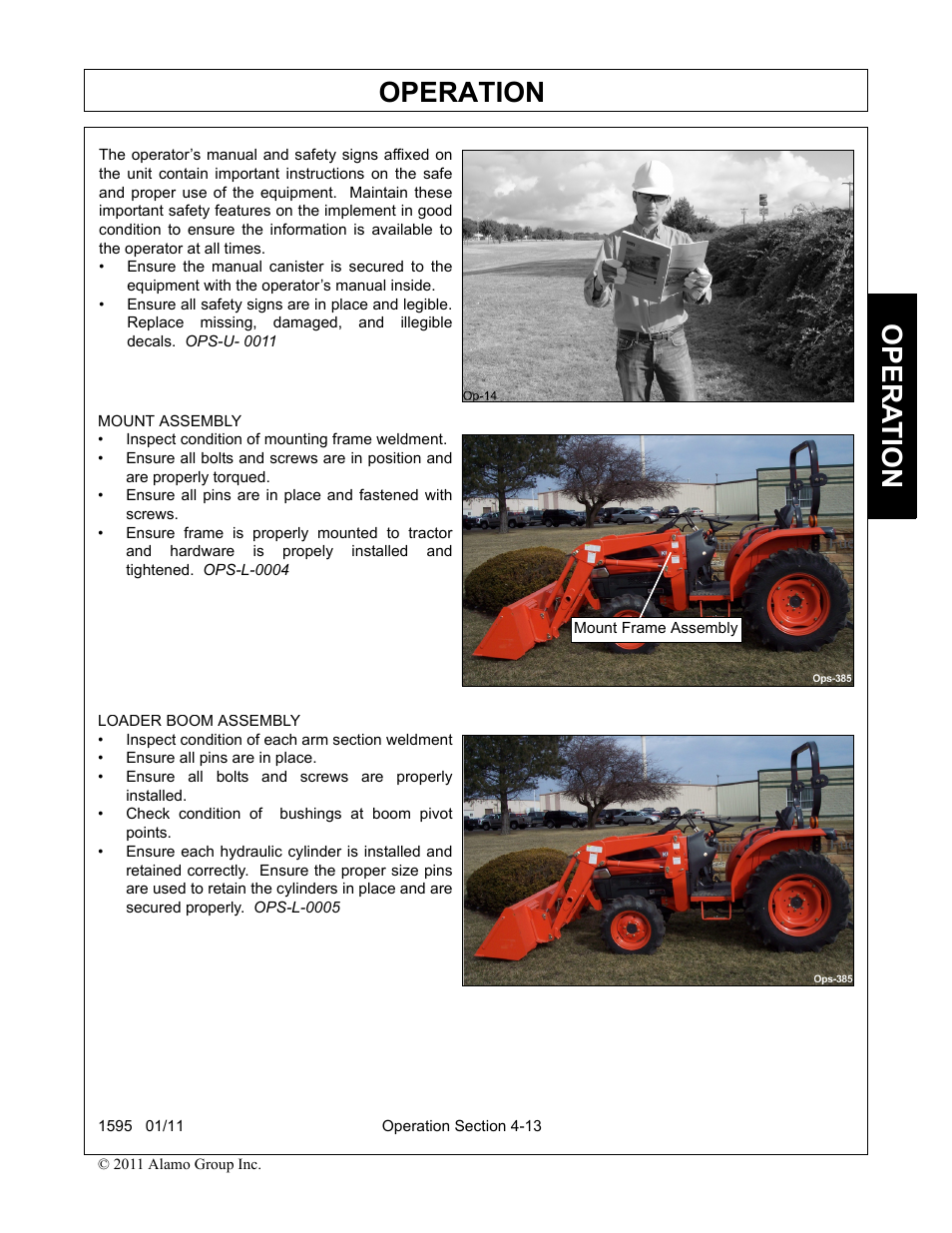 Operation, Opera t ion | Alamo 1595 User Manual | Page 57 / 102