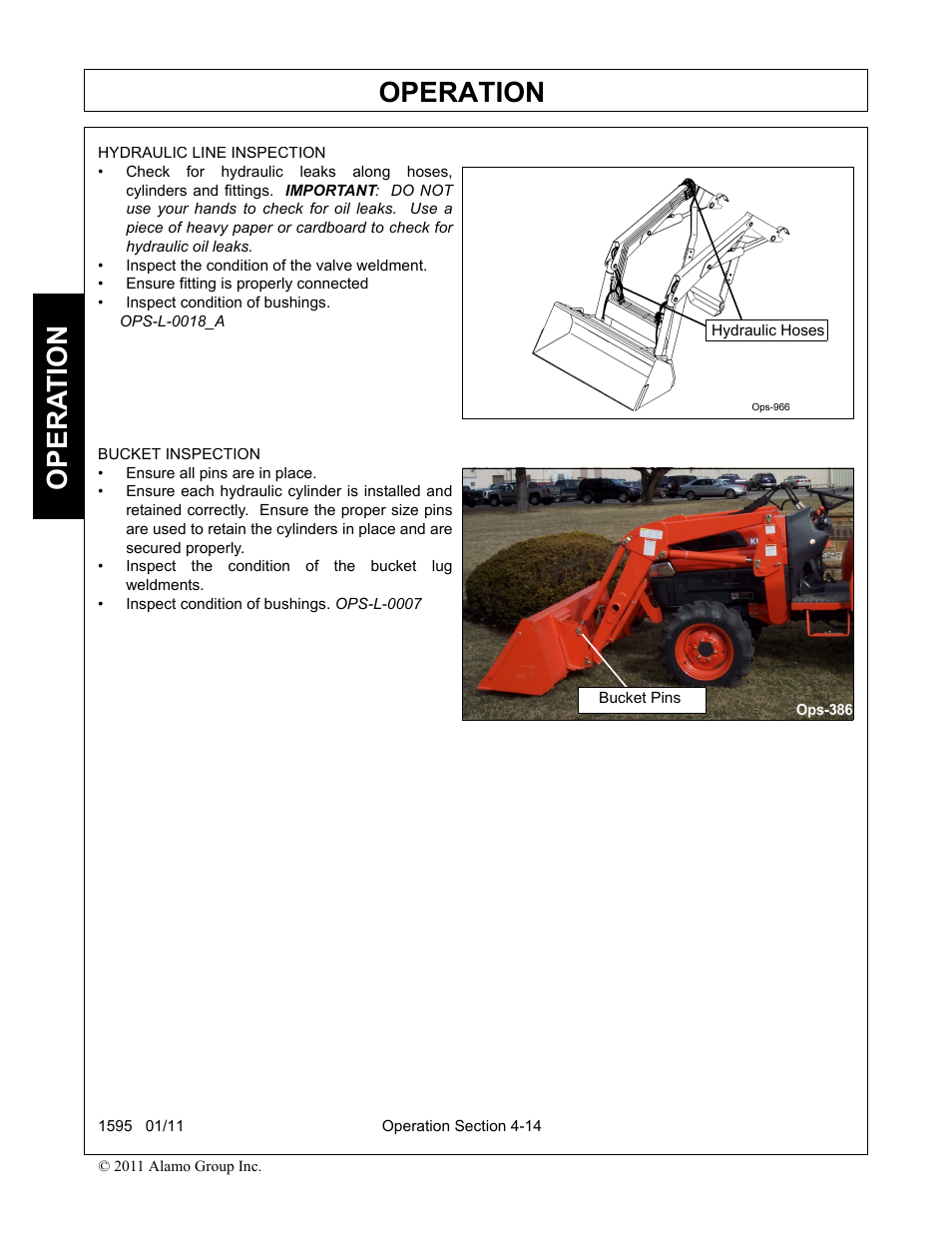 Operation, Opera t ion | Alamo 1595 User Manual | Page 58 / 102