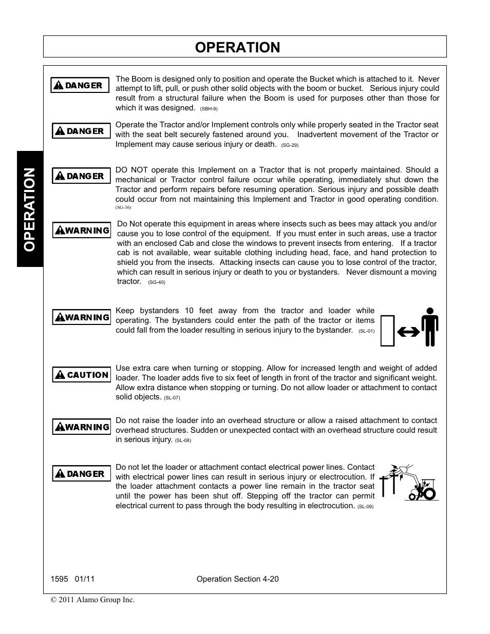 Operation, Opera t ion | Alamo 1595 User Manual | Page 64 / 102