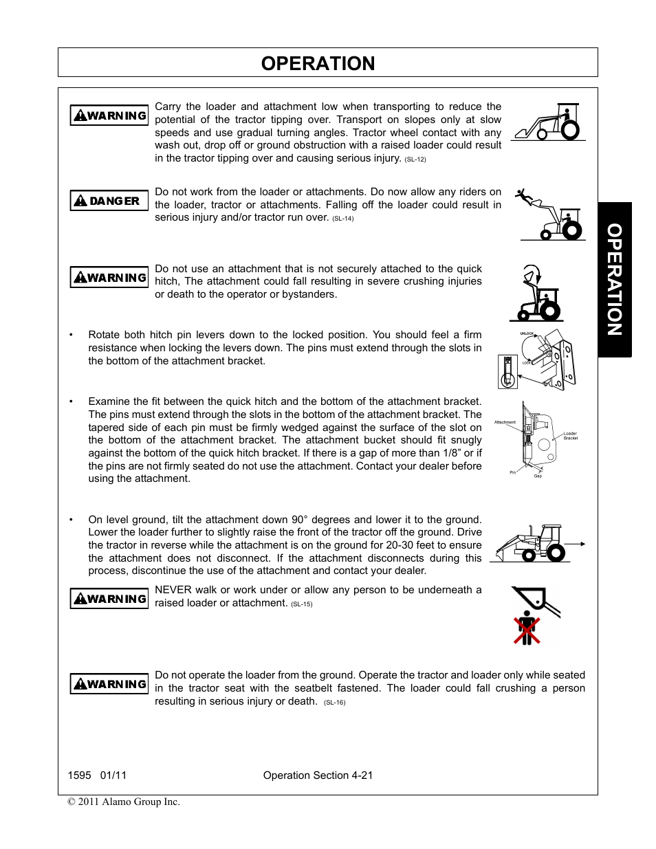 Operation, Opera t ion | Alamo 1595 User Manual | Page 65 / 102