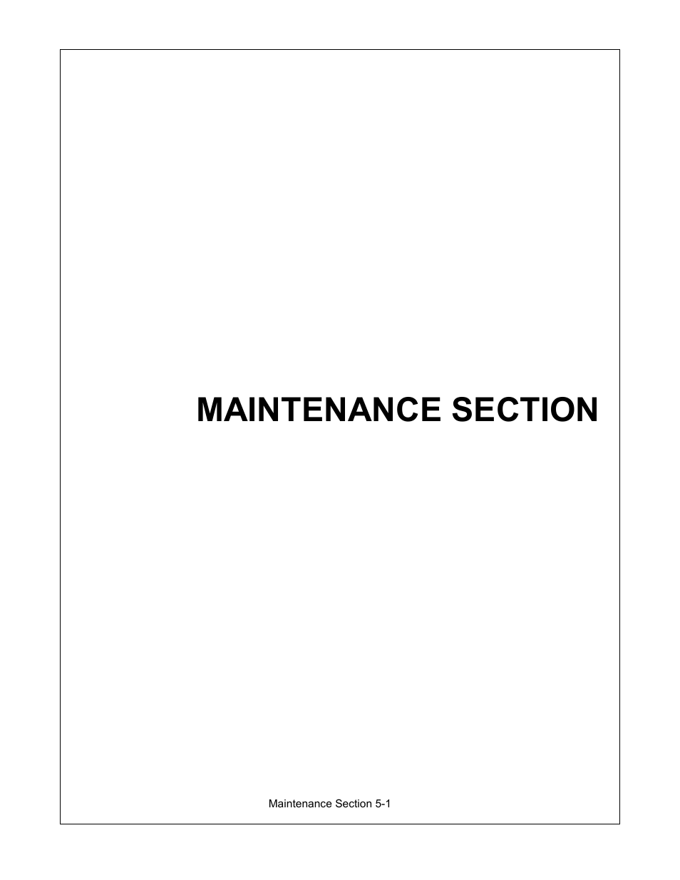 Maintenance section, Maintenance section -1 | Alamo 1595 User Manual | Page 89 / 102