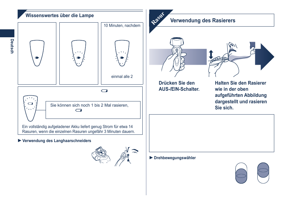 Rasur | Panasonic ES8101 User Manual | Page 10 / 116