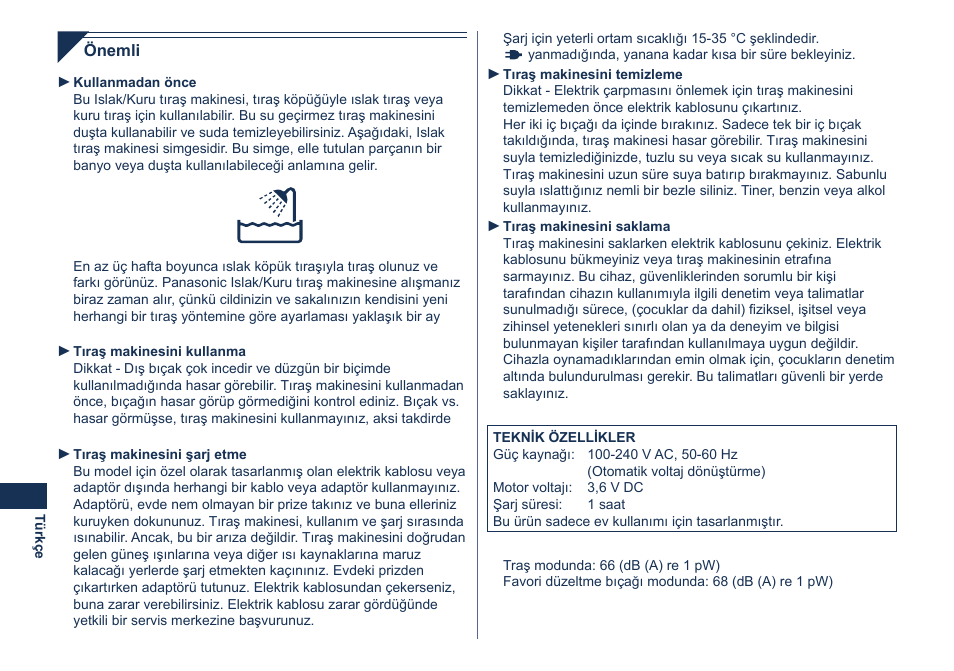 Panasonic ES8101 User Manual | Page 104 / 116