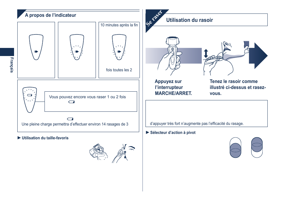 Se raser | Panasonic ES8101 User Manual | Page 16 / 116