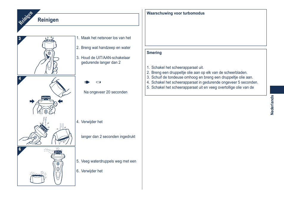 Reinigen | Panasonic ES8101 User Manual | Page 29 / 116