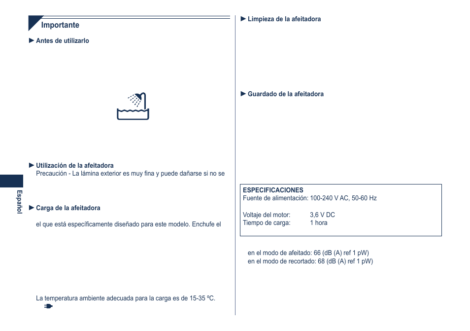 Panasonic ES8101 User Manual | Page 32 / 116