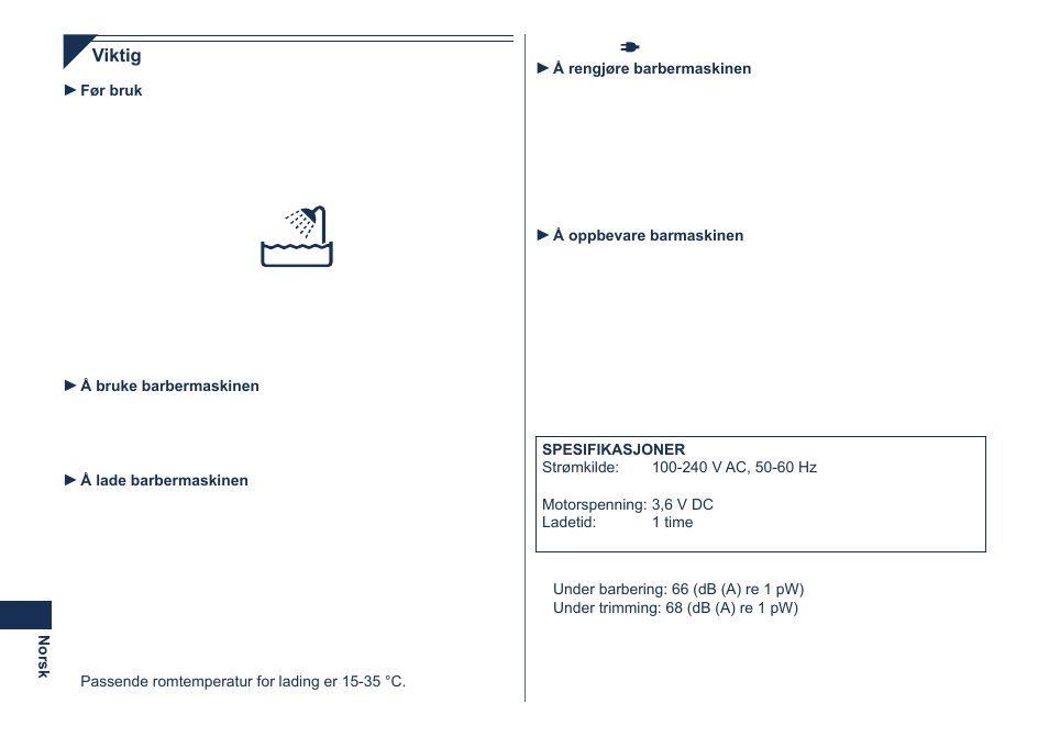 Panasonic ES8101 User Manual | Page 50 / 116